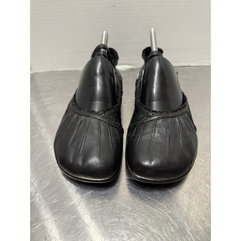 Earth Black Leather Mary Jane Comfort Flats Women's Size 8.5B Hook & Loop